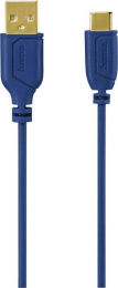 Кабель Hama Flexi-Slim 135785 USB m -USB Type-C m 0.75м синий