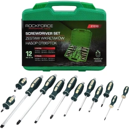 Набор силовых отверток Rockforce ударных 12 предметов в кейсе RF-21310 15216 (RF-21310(15216))