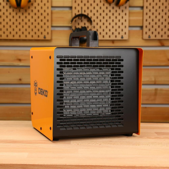 Электрическая тепловая пушка DEKO DKIH3300, 3.3кВт, желтый [082-1009]