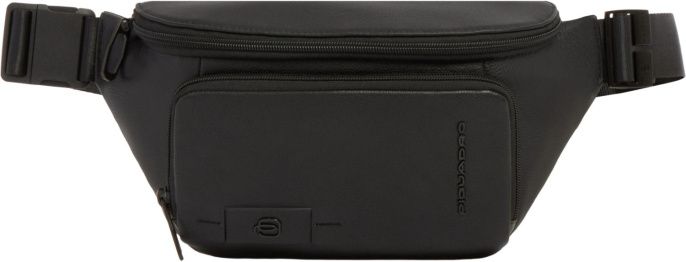 Сумка поясная мужская Piquadro Russel CA7153W137/N черная натур.кожа