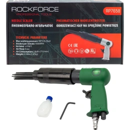 Пневмозубило Rockforce с насадкой игольчатой штуцер 1/4 RF-RP7658(50375)