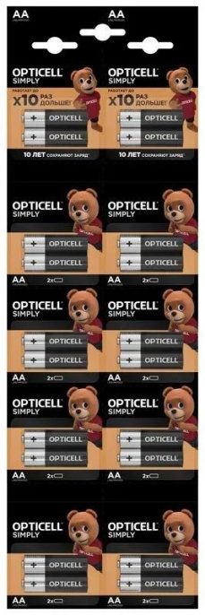Батарея Opticell Simply 6050001 AA 2шт блистер