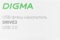 Флешка USB Digma DRIVE3 64ГБ, USB3.0, серебристый [dgfum064a30sr]