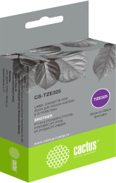 Картридж ленточный Cactus CS-TZE325 TZE-325 белый на черном 9x8 для Brother 1010/1280/1280VP/2700VP без чипа