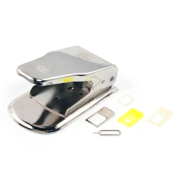 Пресс для вырезания SIM-карт 2 в 1 + скрепка MicroSIM/NanoSIM Cutter
