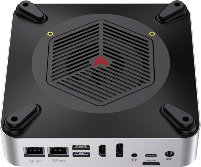 Мини ПК CHUWI AuBox AMD Ryzen 7 8745HS,  DDR5 16ГБ, 512ГБ SSD, AMD Radeon 780M,  Windows 11 Pro,  серебристый и черный