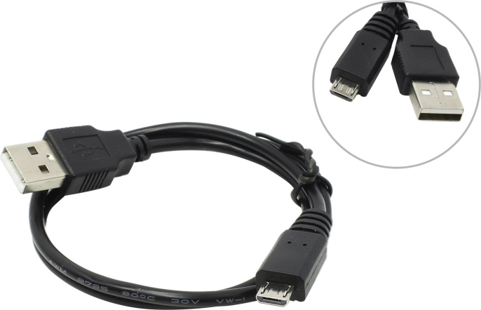 Кабель USB 2.0 ExeGate EX-CC-USB2-AMmicroBM5P-0.5 Am/microBm 5P, 0,5м EX205298RUS