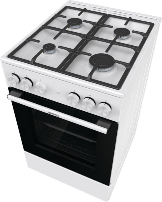 Плита Газовая Gorenje GG5A11WF белый без крышки реш.чугун