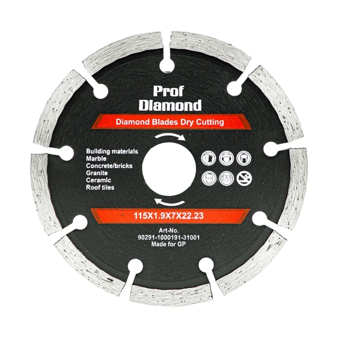 Диск алмазный TORGWIN отрезной сегмент по бетону и камню 115x22.2xZ9/8x2мм. "Prof Diamond" Standard for Concrete S63141
