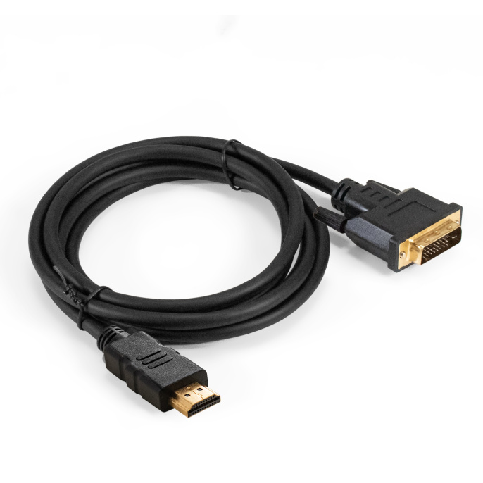 Кабель HDMI-DVI-D ExeGate EX-CC-HDMIM-DVI2M-2.0 19M/ 24+1 M, dual link, 2м, позолоченные контакты EX294673RUS