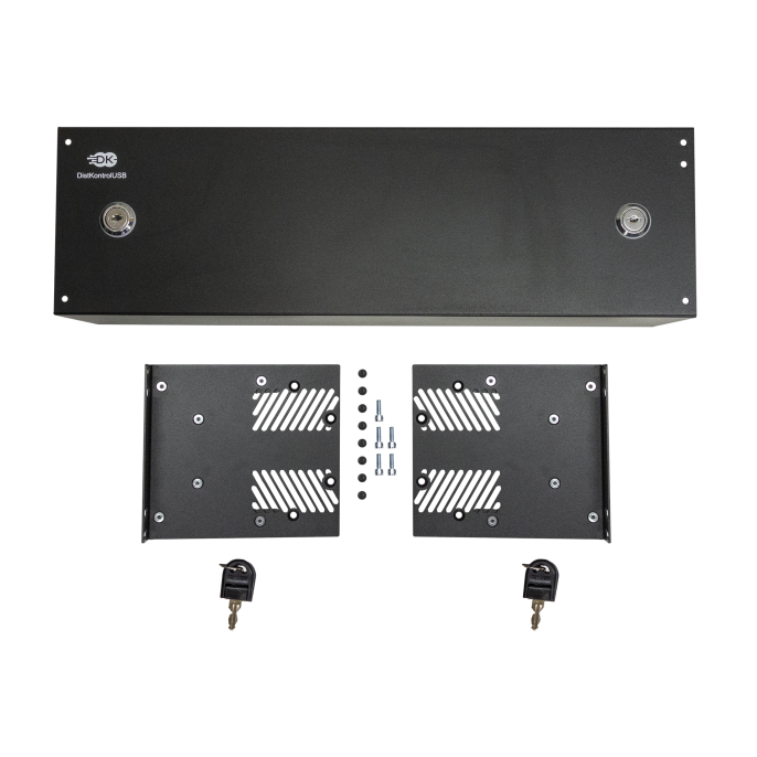 Управляемый USB over IP концентратор DistKontrolUSB-48 с 48 портами USB с 2 блоками питания / Ethernet 2 x 10/100/1000 Mb / Защитный модуль с замком