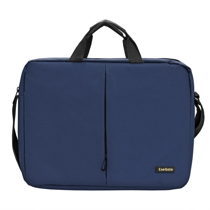 Сумка ExeGate Office F1590 Dark-Blue, темно-синяя, полиэстер, для ноутбуков до 15.6" EX264613RUS