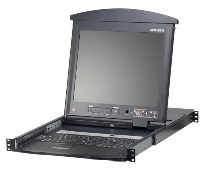 KVM консоль ATEN 16P CAT-5 HIGH DENSITY DUAL RAIL LCD KVM KL1516AM-AXA-RG