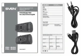 Портативная акустика SVEN АС PS-650, черный 50 Вт, TWS, Bluetooth, FM, USB, microSD, LED-дисплей, 4000мА*ч