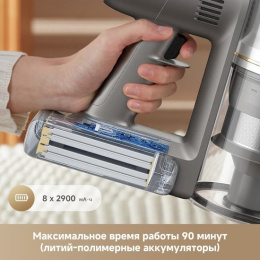 Беспроводной пылесос Dreame Cordless Vacuum Cleaner R20 Essential VZV30A технология CelesTectTM для распознавания пыли, щетка для пола и ковра, высокая мощность всасывания 190 Вт, давление