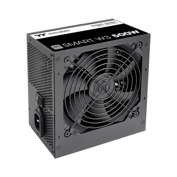 Блок питания Thermaltake Smart W3 Gen.5, 500Вт, 80 PLUS WHITE, 120мм, черный, retail [ps-spw-0500nnfawe-1]