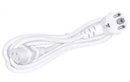 Шнур питания C13-Schuko угловая, 3х0.75, 220В, 10А, белый, 1 метр, LANMASTER LAN-PP13/SHA-1.0-WH
