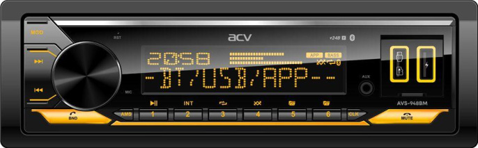 Автомагнитола ACV AVS-948BM 1DIN 4x45Вт v4.0 40809