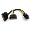 ORIENT C588, Переходник питания для PCI-Ex видеокарт 2 x SATA 15pin M - 8pin 6pin+2pin
