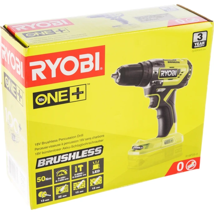 Бесщеточная ударная дрель-шуруповерт Ryobi ONE+ R18PD5-0 5133003595