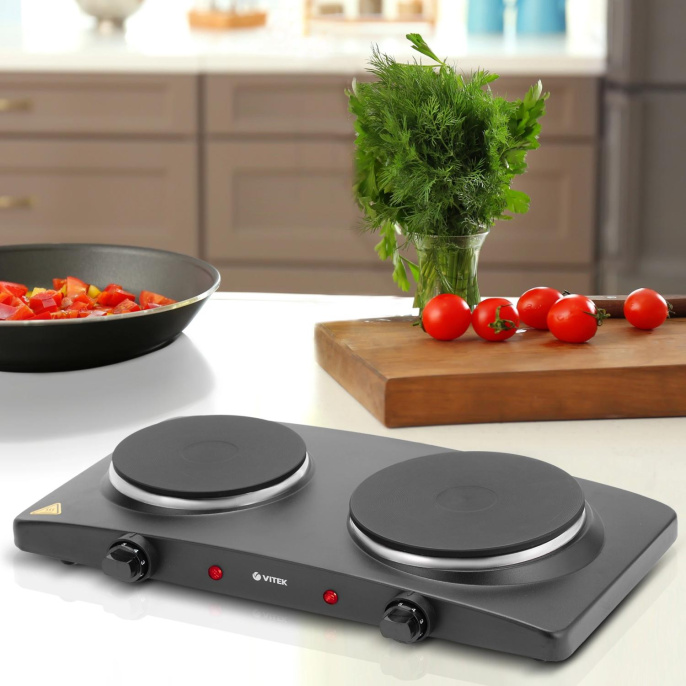 Плита Электрическая Vitek VT-3704 черный настольная