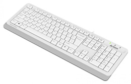 Клавиатура A4TECH Fstyler FKS10, USB, мембранная, белый/серый [fks10 white]
