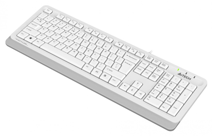 Клавиатура A4TECH Fstyler FKS10, USB, мембранная, белый/серый [fks10 white]