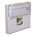 Вставка LANMASTER 45x45 на 1 кейстоун, со шторкой, маркировкой, белая, LAN-SIP-23L-WH