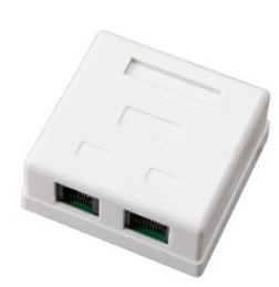 Rexant 03-0120 Розетка комбинированная внешняя, RJ-45 8P-8C + RJ-11 6P-4C , UTP неэкранированная