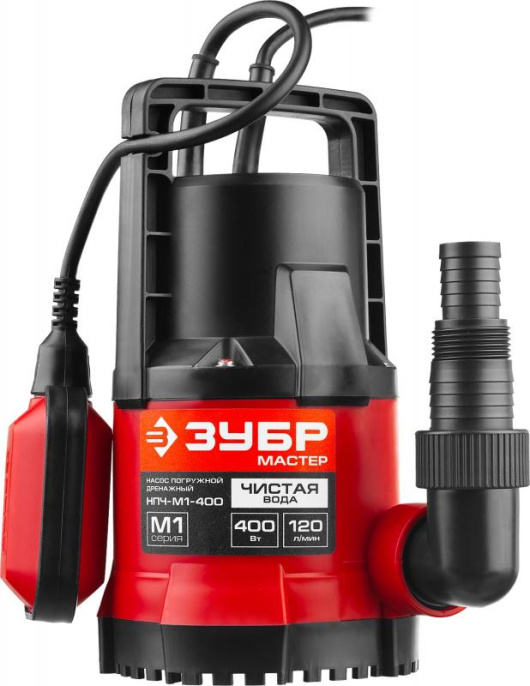 Насос дренажный Зубр Мастер НПЧ-М1-400,  центробежный, погружной, 7200л/ч