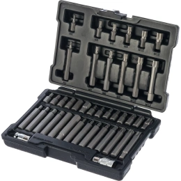 Набор бит STELS HEX, TORX, SPLINE, шестигранник 1/2"  42шт 11318