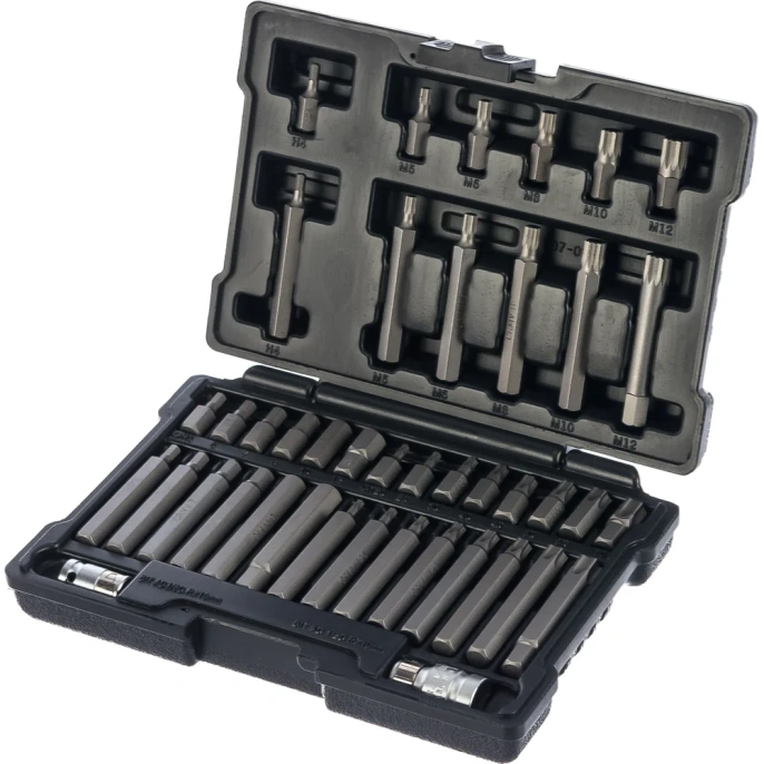 Набор бит STELS HEX, TORX, SPLINE, шестигранник 1/2"  42шт 11318