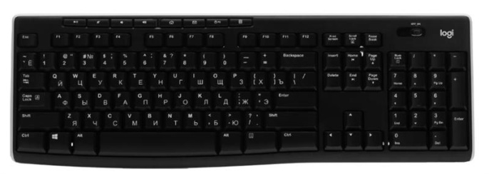 Клавиатура Logitech Wireless Keyboard K270, Black, CN, Rus/Eng [920-003757] нет русской раскладки (920-003058-NC3-001)