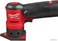 Точечная шлифмашина Milwaukee M12FDSS-422X (4933479681) (питание: аккумулятор (12 В), частота вращения на холостом ходу: до 14000 об/мин, диапазон колебаний: 1.5 мм, размер шлифподошвы: 88.8x63.5 мм)