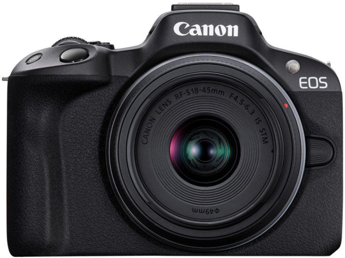 Беззеркальный фотоаппарат Canon EOS R50 kit RF-S 18-45mm IS STM , черный [5811c031]