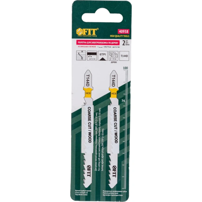 Полотно для электролобзика, Т144D, 2 шт. FIT HQ 40938