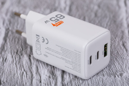 Сетевое зарядное устройство CABLETIME GA65W (CT-GAN65-PW) GaN PD3.0 2C1A 65 Вт, белый