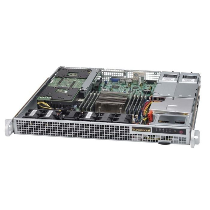 Корпус Корпус/ 1U, Support WIO MB, max MB size 12.3" x 13" and Proprietary MB 8" x 13", Up to 2 x 2.5" fixed with bracket, 400W Redundant, 2 full height expansion slot s , 1 low-profile expansion slot s , 4 x 40x56mm PWM fan s CSE-514-R407W