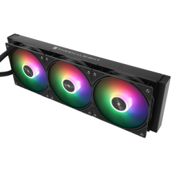 Водяное охлаждение для процессора/ Water Cooling System Thermalright Frozen Warframe 360 Ultra Black Argb 360mm, Black, ARGB/ Fans: 3x120mm, 70.84CFM, 22.1dBA, 2000RPM/ Pump height 60mm, 23dBA, 3000RPM, Rad thickness 27mm/ S: 1200, 1700, 1851, 2011, 2066