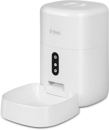 Автоматическая умная кормушка для кошек/собак TTEC Foodi Pro Automatic Wi-Fi Smart Pet Feeder с камерой и Wi-Fi. Цвет: белый 2EHB01