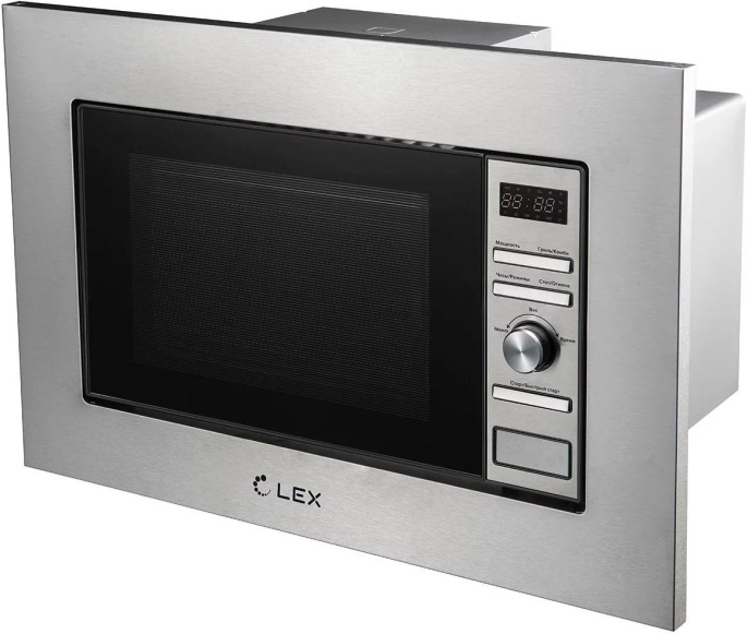 Встраиваемая микроволновая печь LEX Bimo 20.05 INOX, 20л, 700Вт, нержавеющая сталь [chga100005]