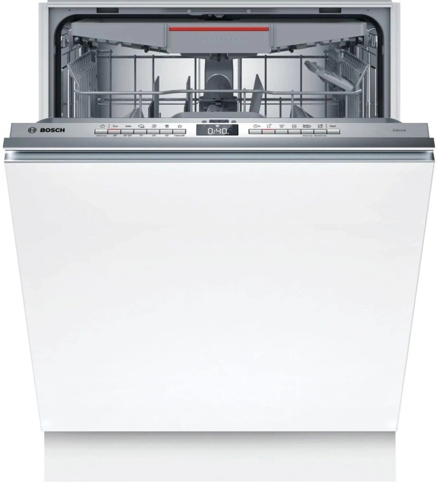 Посудомоечная машина Bosch SMV4HVX00E (встраиваемая, загрузка: на 14 комплектов посуды, электронное управление, 6 программ, сушка: с теплообменником, дисплей, индикация на полу: луч)
