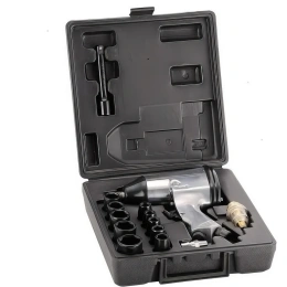 Гайковерт пневматический BYAROSS 1/2, в кейсе с комплектом головок 9,10,11,13,14,17,19,22,24,27, удлинитель125, масленка+ниппель, 2.2 кг FD-2508K