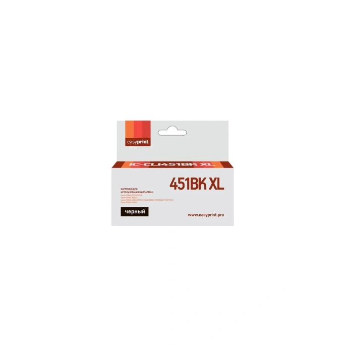 Картридж EasyPrint CLI-451BK XL/CLI 451BK/451BK/451 для Canon PIXMA iP7240, MG5440, 6340, черный, с чипом IC-CLI451BK XL