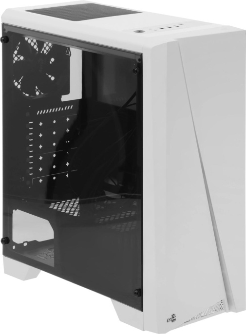 Корпус ATX Aerocool Cylon, Midi-Tower, без БП, белый [cylon wh]