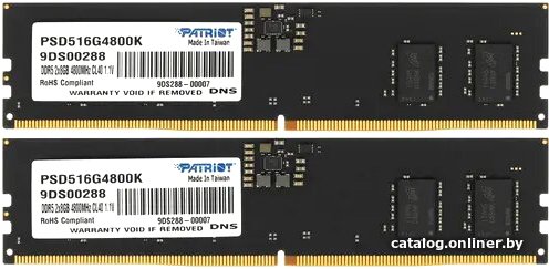 Оперативная память DDR5 16Gb KiTof2 PC-44800 5600MHz Patriot Signature Line PSD516G5600K CL46-46-46-90