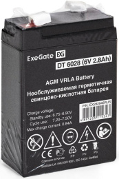 Аккумуляторная батарея EXEGATE EX282946 для ИБП, 6В, 2.8Ач [ex282946rus]