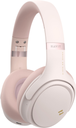 Наушники Havit H630BT PRO Розовый (полноразмерные, время зарядки: 2.5ч, USB порт: Type-C, шумоподавление, 500мАч, рабочий диапазон: 10м)