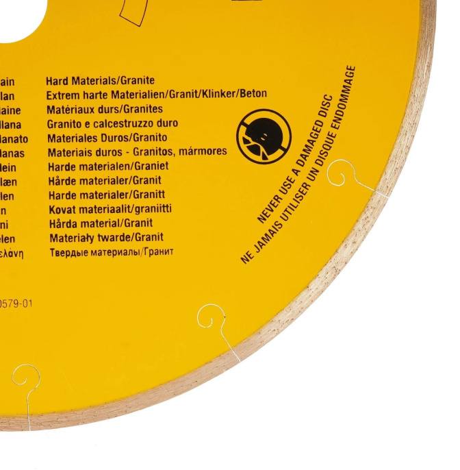 Диск алмазный по керам. DeWalt DT3734 00000017708 d 254мм d посад. 25.4мм угловые шлифмашины