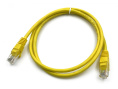 Патч-корд Buro UTP-5E-1M-Y литой molded , UTP, кат.5E, 1м, 4 пары, 26AWG, алюминий омедненный, многожильный, желтый